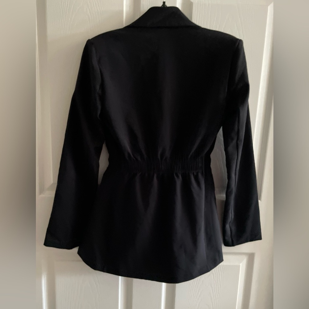 Athleta Endless Blazer Primatwill Open Front with Waist Tie Black Size 0 NWOT - Picture 12 of 13